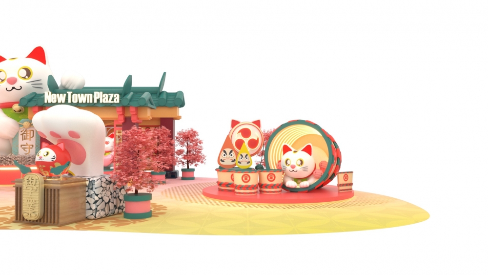 大鳴迎春小花園+招福貓玉掌台