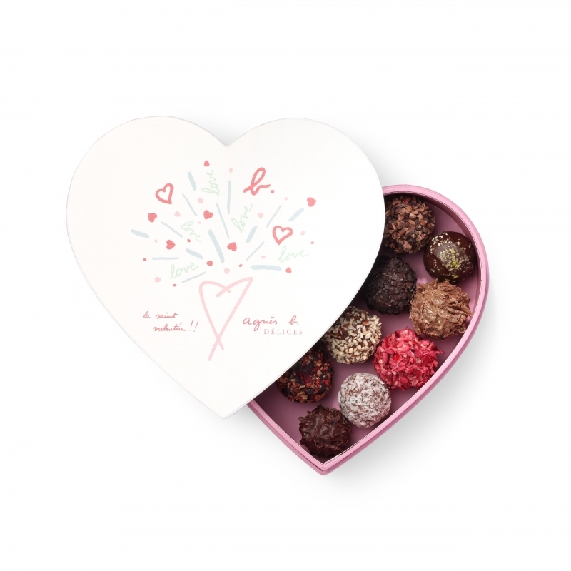 agnès b. DÉLICES_松露朱古力心型禮盒 12粒