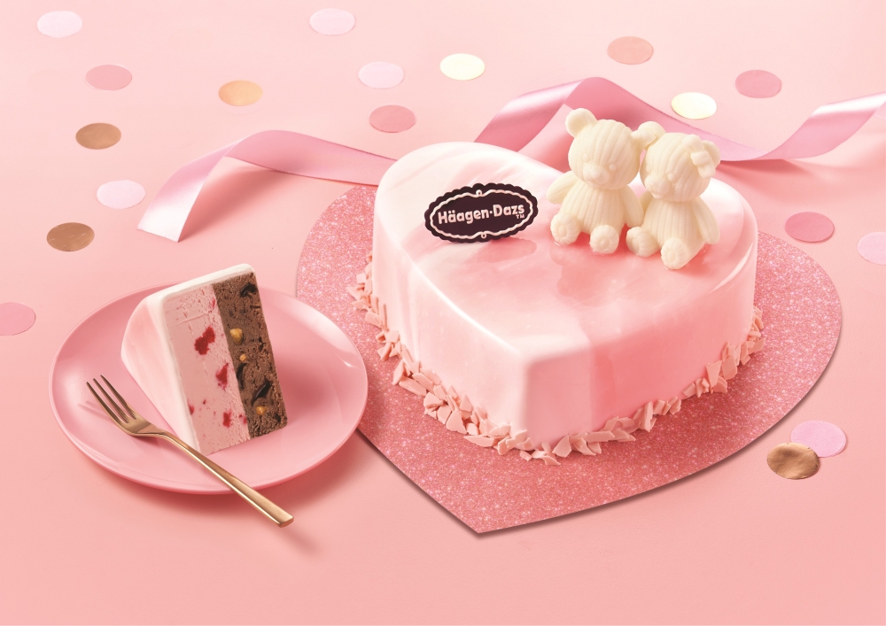 熊粉愛侶雪糕蛋糕