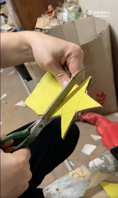 梅愛偲開始DIY國旗