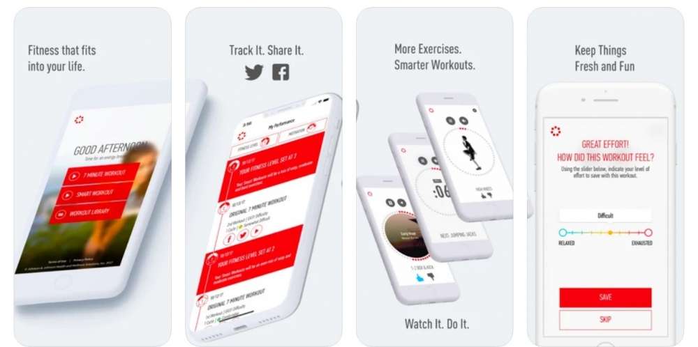 「J&J Official 7 Minute Workout」是全球著名的高强度間歇訓練的運動App~