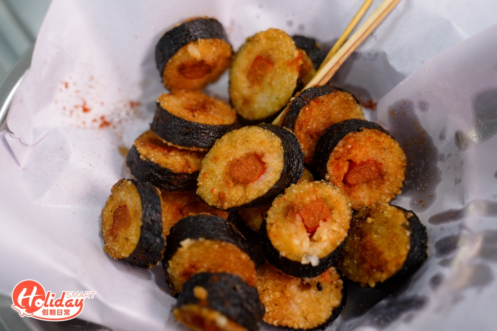 炸壽司最受小朋友及學生歡迎，曾日賣2000件。