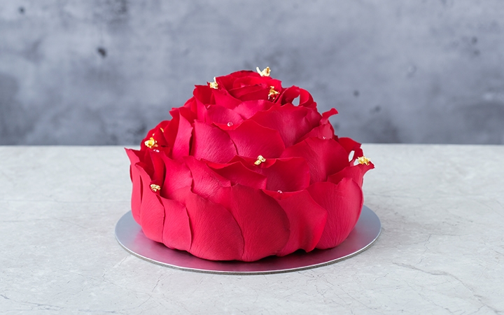 「玫瑰絮語」雲呢嗱玫瑰黑朱古力蛋糕