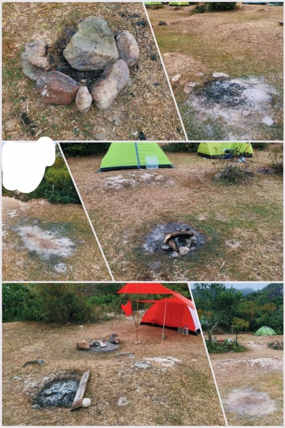 最近有露營友在Facebook群組「香港人露營分享谷」發文,指在熱門露營地方發現一個又一個燒地的痕跡,「每格隔半米起個火堆」,批評有缺德露營人士在露營期間,於草地上起火堆破壞草地,令一片草地變成一片爛地。