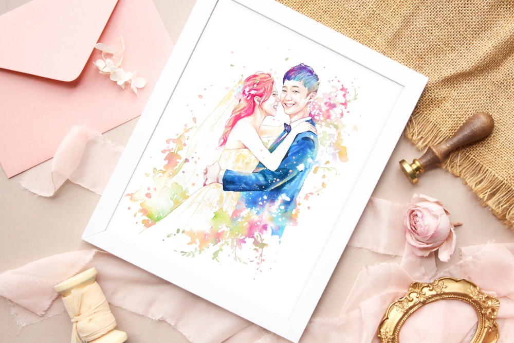 情人節禮物2022 | 水彩手繪人像畫