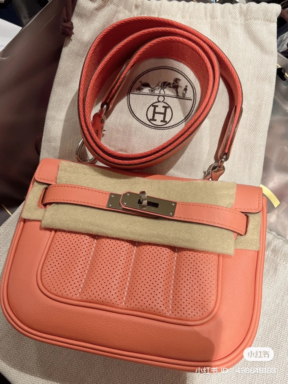 王妤嫻推介嘅款式係「Hermès Berline Mini」火烈鳥色
