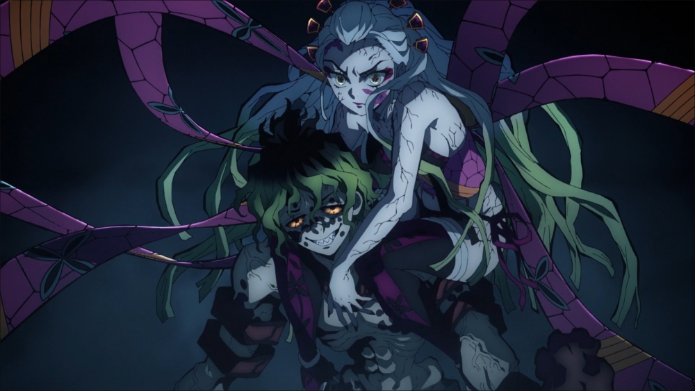 殘暴的「上弦之陸」兄妹-妓夫太郎和墮姬。