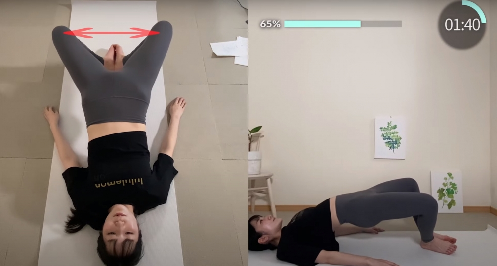 再做出拱橋動作。 