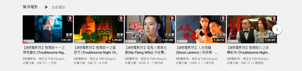 「8號電影院」上架多部驚悚類的經典電影，恐怖片迷必睇！