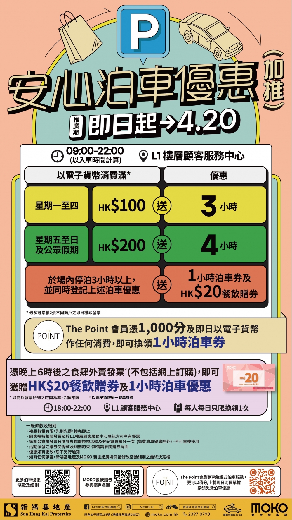 MOKO新世紀廣場加推泊車優惠至4月20日~