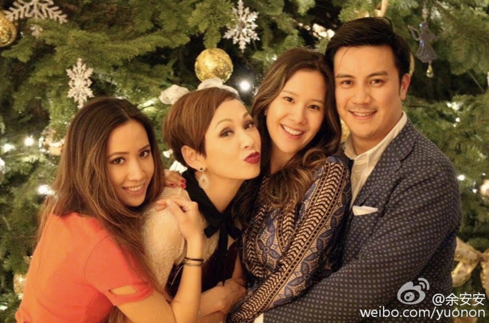 余安安與二位囡囡感情超好，圖中男士係大囡嘅男友。