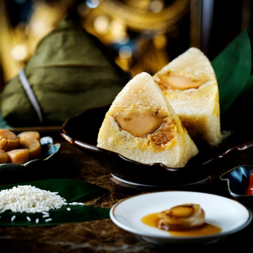 夏宮鮑魚瑤柱有機腩肉粽