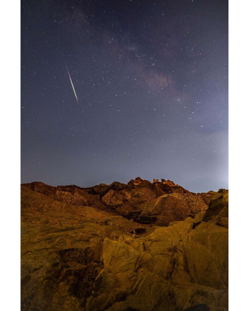 在石澳鶴咀觀看到的天琴座流星~