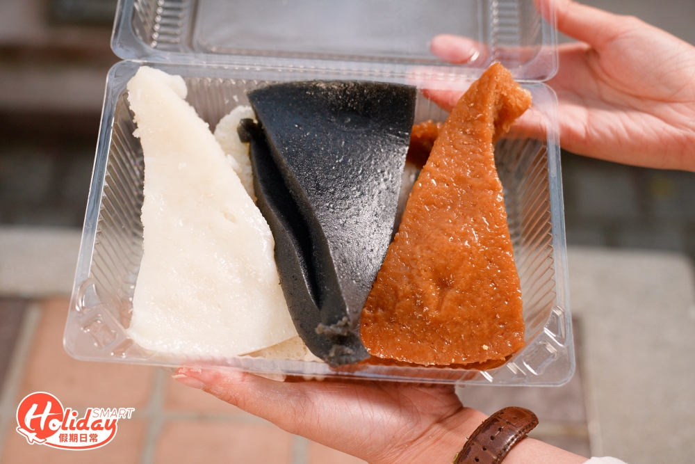 白糖糕味道清甜質感綿密,黃糖糕則略帶黃糖的甘甜!