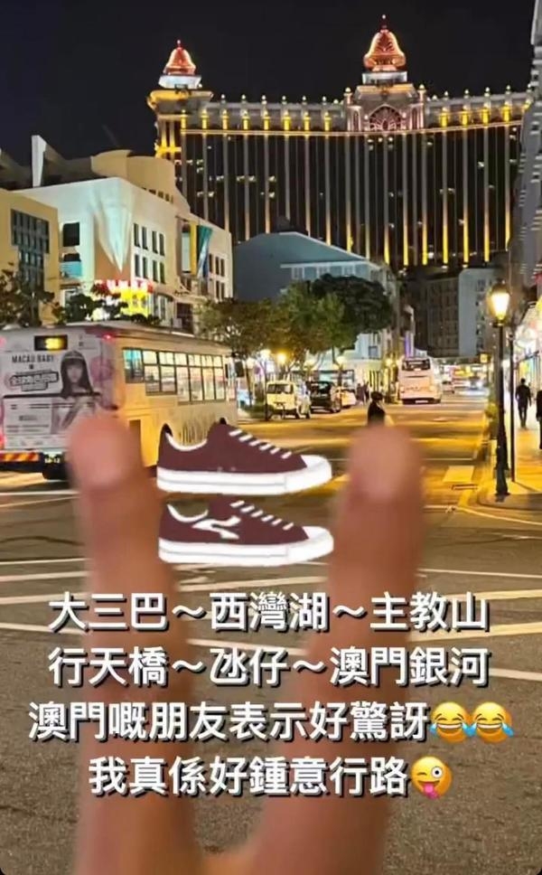 隔離完劉浩龍就四出歎澳門美食，又行勻多地，心情似乎唔錯。