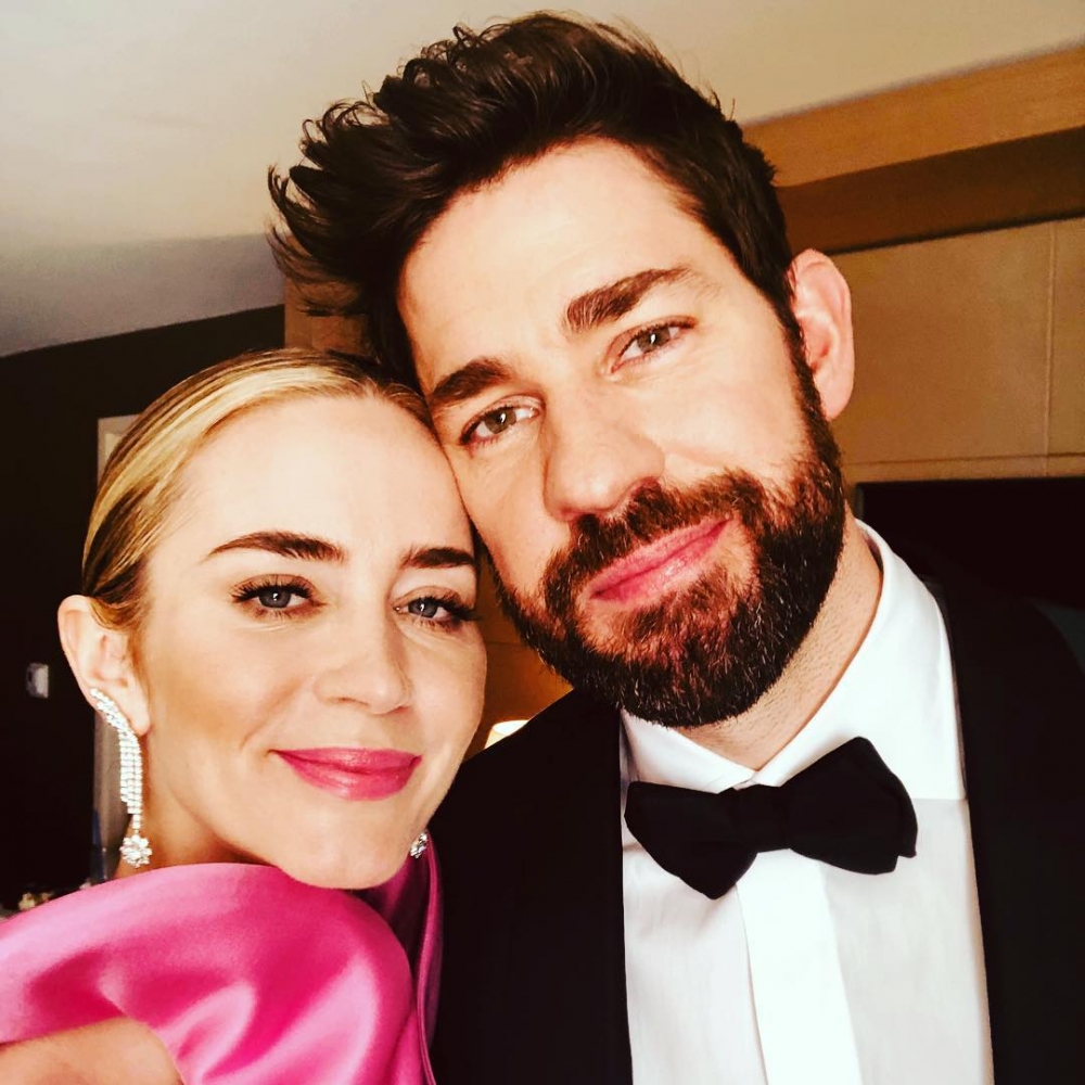 John Krasinski與妻子Emily Blunt~