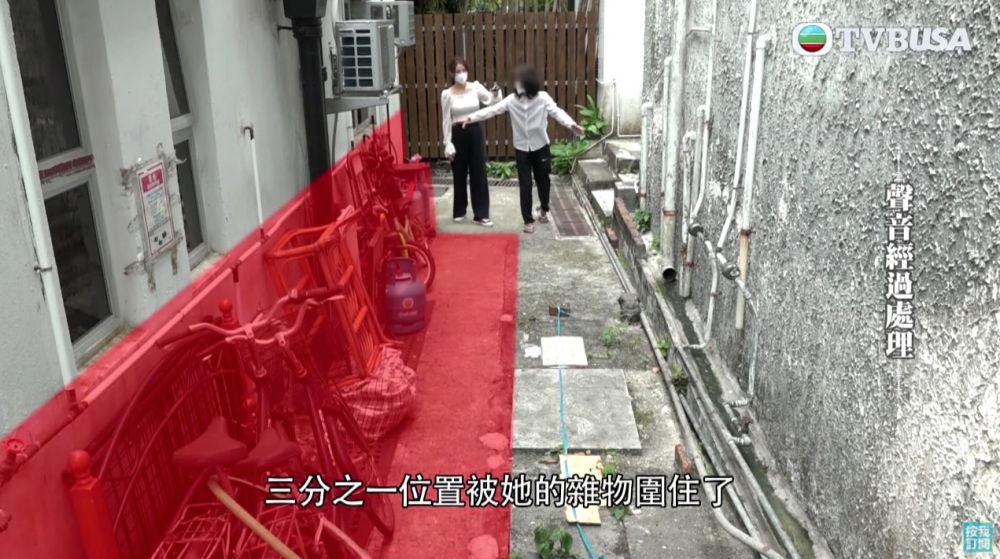 陳小姐貝澳嘅鄰居表示佢嘅雜物都好多,擔心會變成美孚新邨翻版。