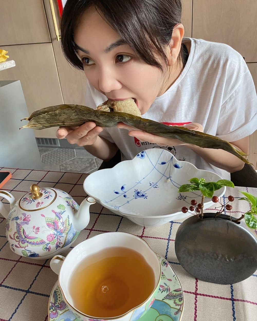 食糭時可以配茶飲,幫助消化、消脂及消滯!