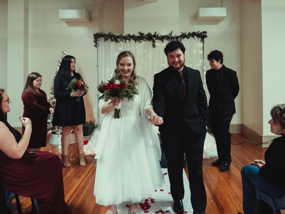 兩人在去年結成夫婦。