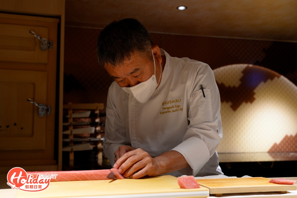 今次邀得日籍名廚山口榮吾先生坐鎮擔任行政總廚，每日搜羅各種矜貴食材及海產。