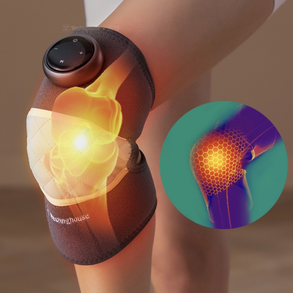 膝蓋熱敷按摩儀：360度包著膝蓋同關節，再以共振技術！疲勞疼痛不再～