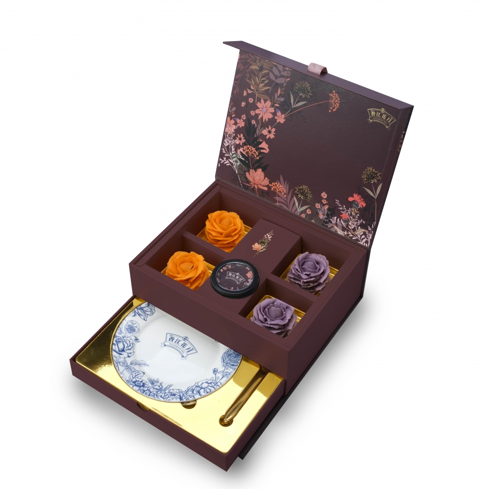 月季花⼿⼯⽉餅禮盒~