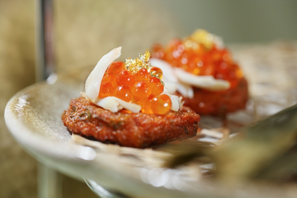 泰式蟹肉三文魚子魚餅~