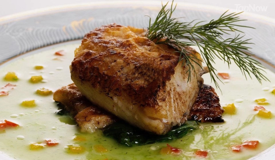 香煎多寶魚配青汁