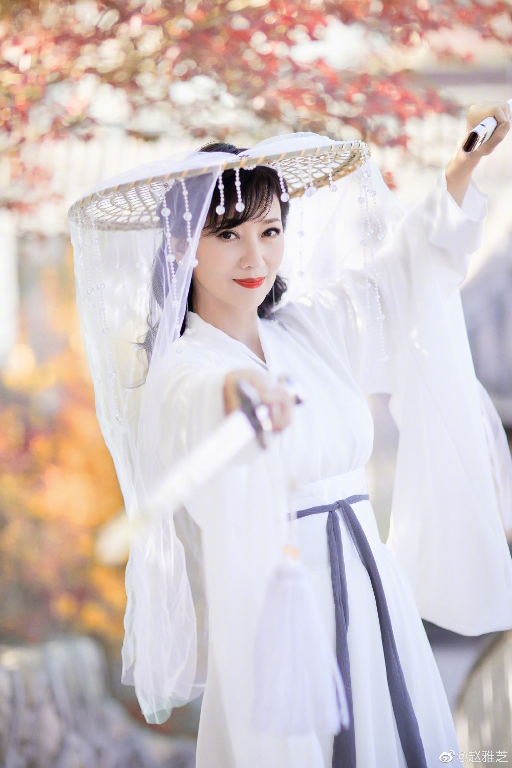 趙雅芝早前上載裝女俠造型照。