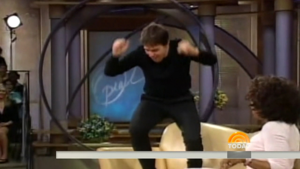 Tom Cruise曾在《The Oprah Winfrey Show》上表現亢奮。