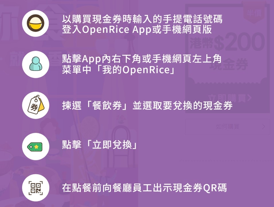 「賞你食」現金券使用方法~