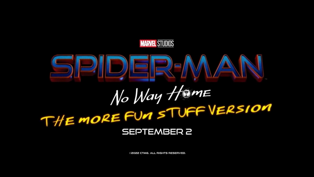 Sony Pictures宣布9月再上映《蜘蛛俠：不戰無歸》的全新「歡樂加長版」—《Spider-Man：No Way Home：The More Fun Stuff Version》！