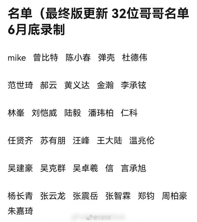 網傳終極版「哥哥」名單