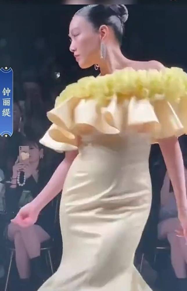 鍾麗緹被指身形發福。