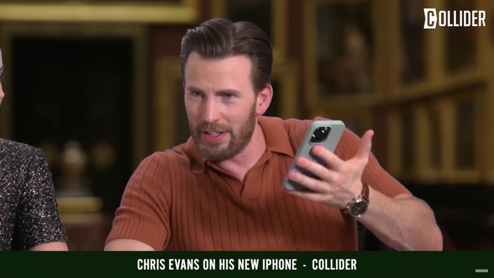 近日換咗新款iPhone的「美國隊長」Chris Evans對新手機似乎不太滿意~
