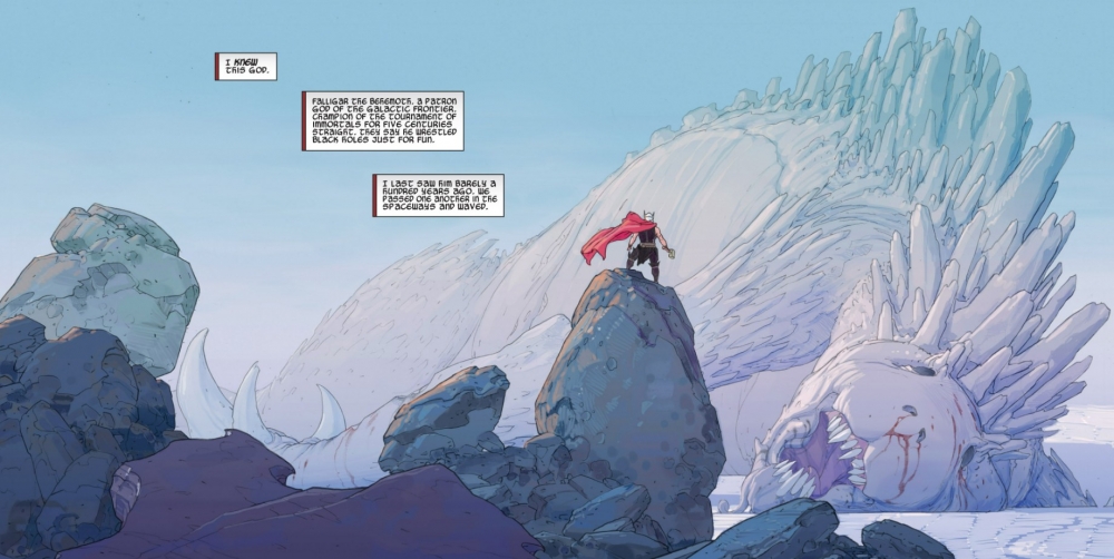 電影這個畫面致敬漫畫《Thor:God of Thunder #3》的其中一幕 ~