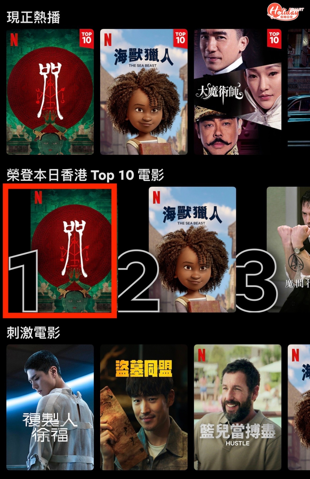 《咒》上架幾日就已經榮登香港電影「Top 1」