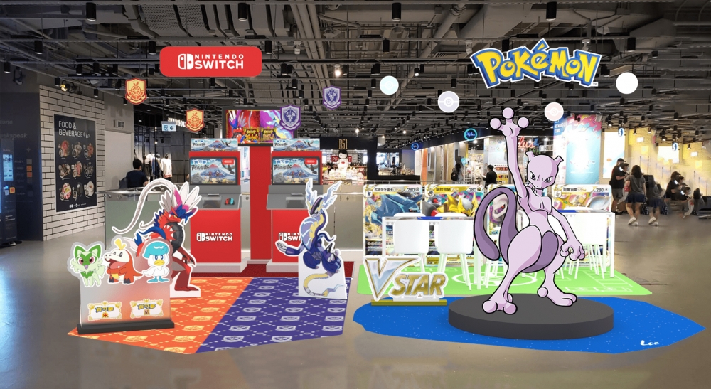 2米高的初代傳説寶可夢超夢、於11月中才發售的全新Switch遊戲《寶可夢 朱/紫》的故勒頓、密勒頓及初期三隻寶可夢新葉喵、呆火鱷和潤水鴨齊齊亮相！