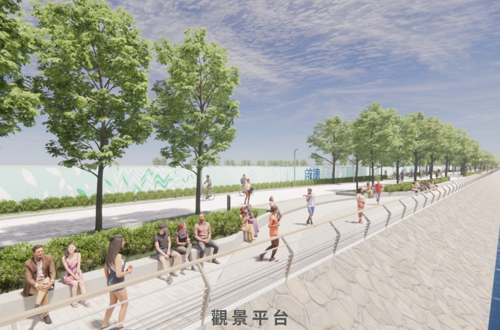為配合啟德體育園,都會公園部分海濱長廊的建造工程將會分為兩個階段進行,首階段工程會興建一條約315米長的海濱長廊及一段約400米長的連接長廊,連接未來啟德體育園和D3路(都會公園段)的用地。