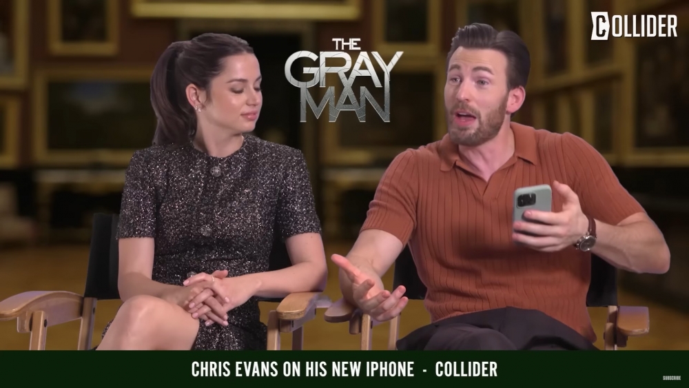 Chris Evans投訴新手機非常重,導致自己好掛住使用多年的舊機iPhone 6s!