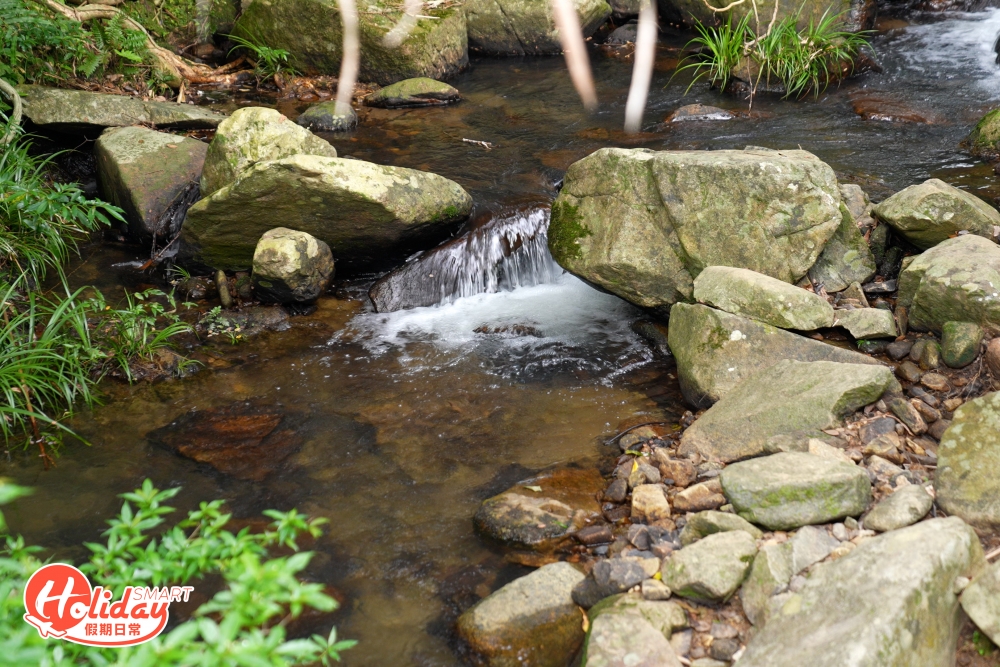整段家樂徑輕鬆地慢步45分鐘內可完成，間中可看到水塘景色，亦會途徑小橋溪流，可以細心聆聽大自然的流水聲，放鬆下心情。