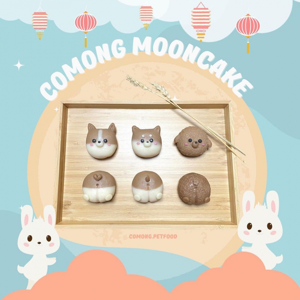 超萌的狗仔頭和Pat Pat造型月餅~