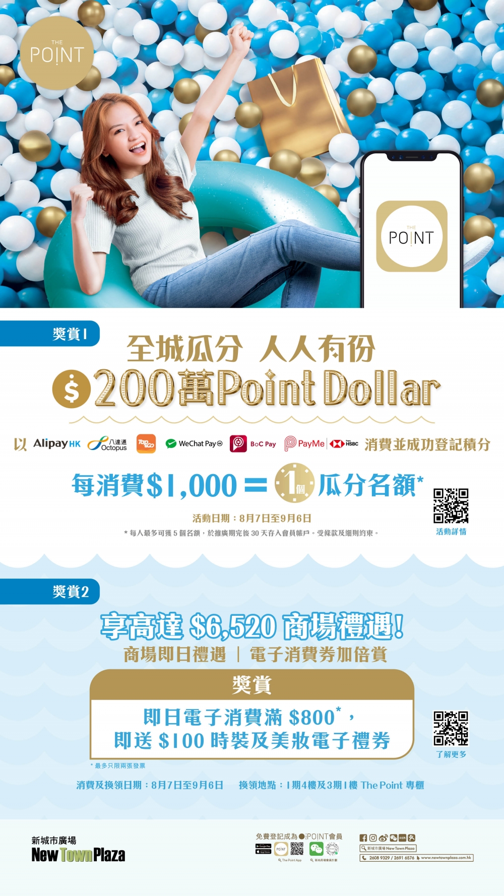 The Point電子消費券加倍賞!