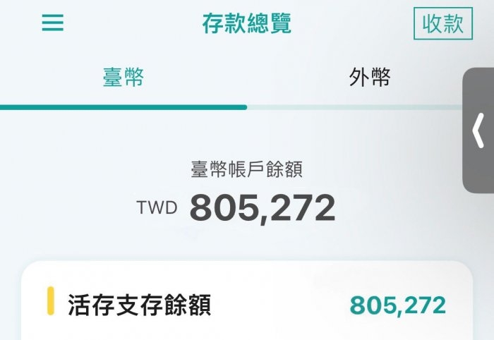 截至現時為止,樓主已經儲到80萬台幣!