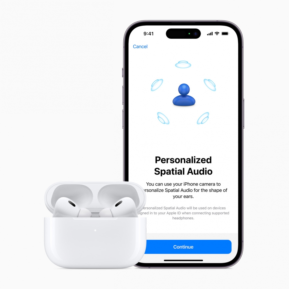用戶可透過iPhone的「原深感測」鏡頭建立專屬的「空間音訊」。