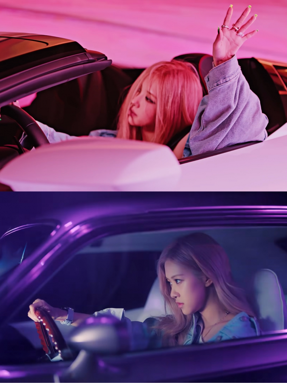 《KILL THIS LOVE》獨自揸車。