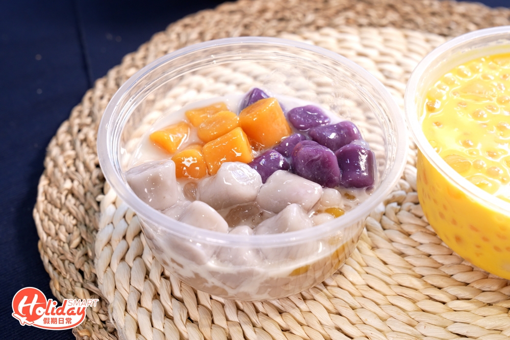 芋圓芋頭的比例佔較多，粉則較少，雖然會提升成本，但希望客人可以享受到味道突出、啖啖濃郁的芋圓。