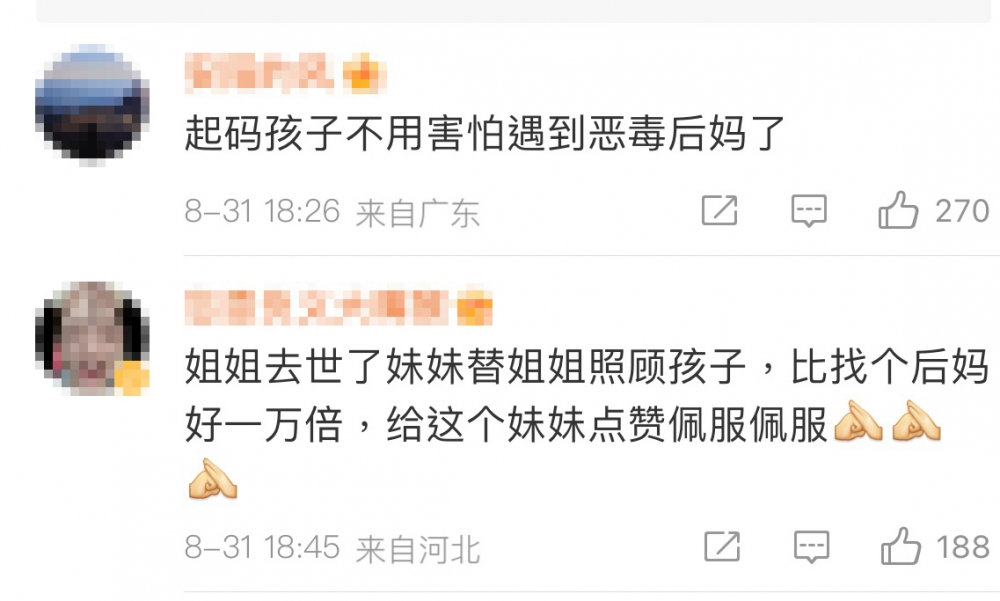 網民反應兩極！部份網民大讚妹妹非常大愛，細悉心照顧姐姐嘅2名孩子。