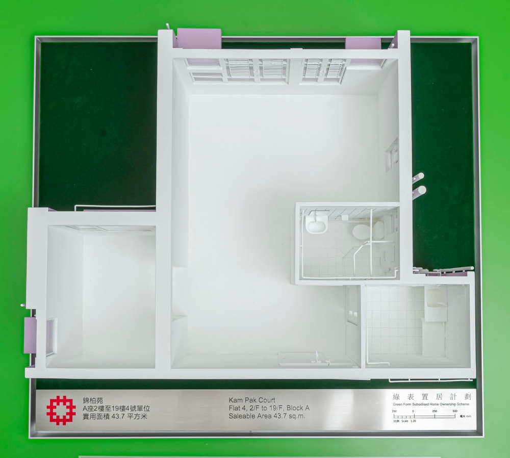 錦柏苑A座2樓至19樓4號單位的模型。