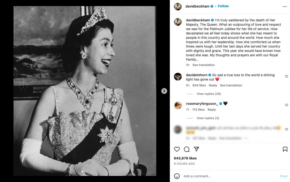 David Beckham IG